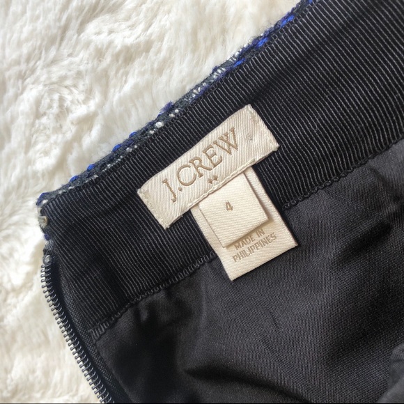 J. CREW Blue & Black Tweed Skirt - Picture 4 of 5